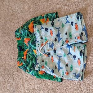 2 pair of Boys swim trunks